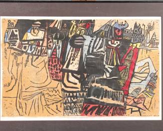 Ynez Johnston signed/# color etching