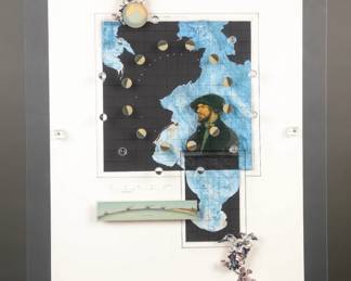 Radford mixed media & lucite sculpture