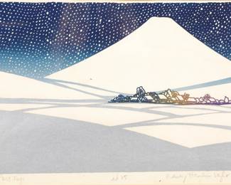 Nancy Hamlin-Vogler woodblock print s/n