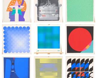 1974 Pop Art Calendar with Full page serigraphs: Richard Estes, Peter Max, Annie Albers+