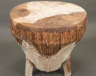 Large African hide drum/ table
