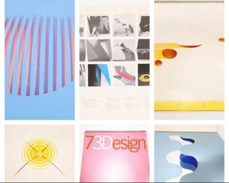 1973 Op Art 3D sculptural calendar