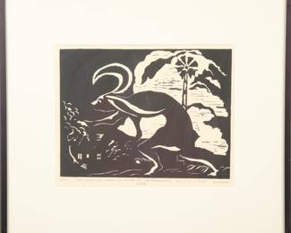 Hammond woodblock print