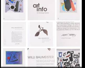 Willi Baumeister serigraphs calendar