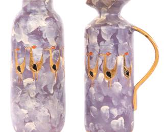 Pair MCM Italian pottery vessels: Elbee