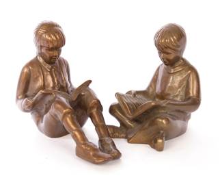 S.E. Maloney bronze children sculptures