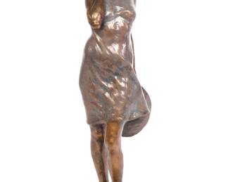 S.E. Maloney large bronze sculpture on marble base