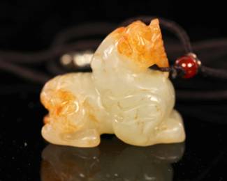 Carved Jade foo dog