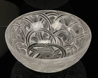 Large Lalique France crystal bowl