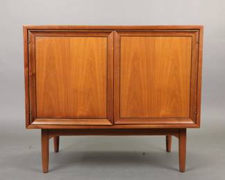 MCM Drexel teak record cabinet