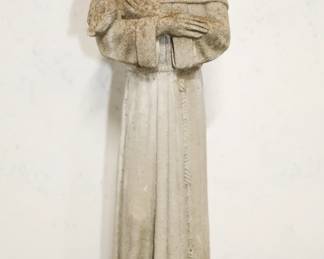 Concrete garden statue of St. Francis of Assis