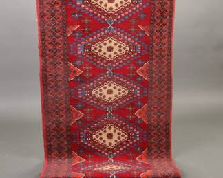 Persian silk runner carpet 136" x 37" 