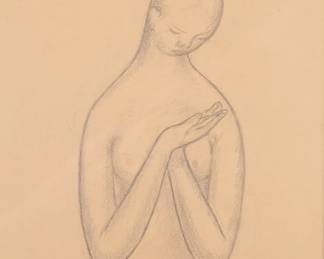 Hugo Robus original graphite drawing