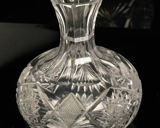 antique cut crystal decanter