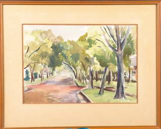 Signed watercolor/paper