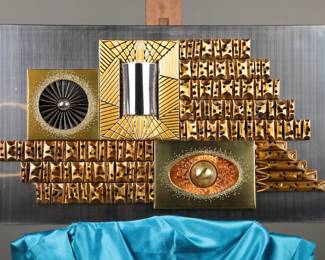 MCM metal wall sculpture