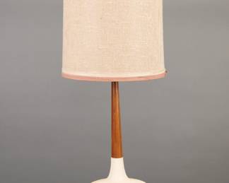 MCM Teak & Pottery tall table lamp