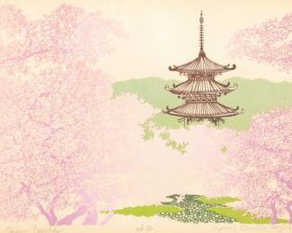 Nancy Hamlin-Vogler woodblock print s/n