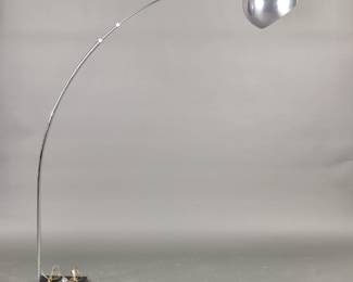 MCM Chrome ball arc lamp with lucite switch