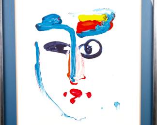 Peter Max "Visage" signed/# lithograph