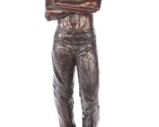 S.E. Maloney large bronze sculpture of African American male