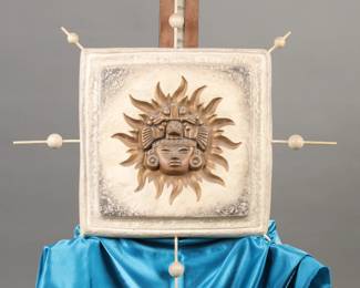 Mid-Century Aztec sputnik wall art