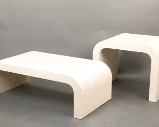 Post-Modern waterfall tables (Karl Springer style)