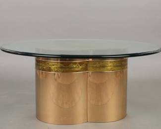 Bernhard Rohne for Mastercraft vintage trefoil coffee table