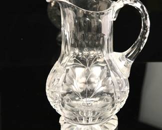 Antique cut crystal pitcher