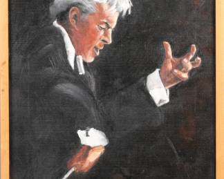 von Thün oil painting study of Herbert von Karajan