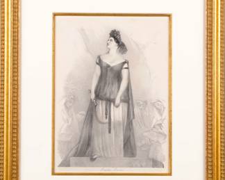 Giulia Grisi as Norma etching by Richard James Lane