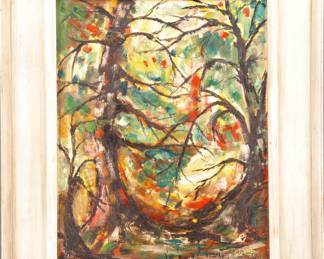 MCM Expressionist oil/canvas painting