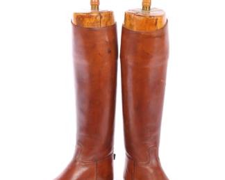 Antique English leather riding boots