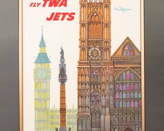 David Klein MCM TWA poster: London