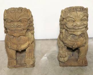 Concrete Foo Dog Statues