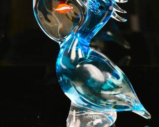 Murano glass pelican signed Elio Raffaeli