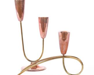 Danish Modern copper/ brass candlesticks