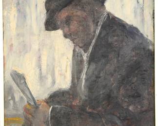 Philip Reisman oil/canvas painting