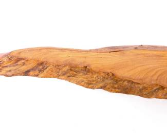 Live-edge wood shelf