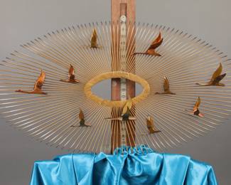 MCM copper/brass wall sculpture