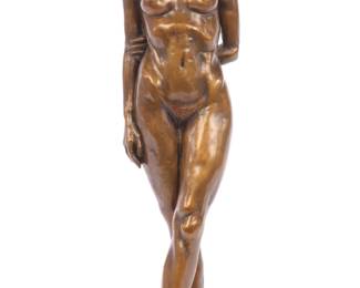 S.E. Maloney large bronze sculpture of nude female
