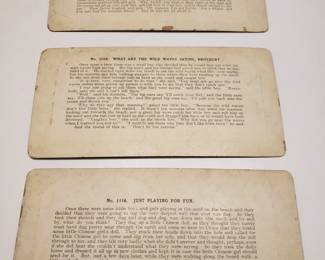 Back of Stereoscopic Cards