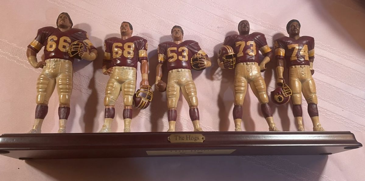Danbury Mint NFL Washington Redskins "The Hogs" figurine statue.