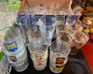 Huge selection of bar glasses.