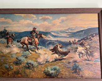 Charles Russell Mid-Century Modern Wall Art.