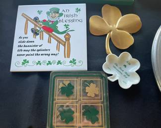 Assorted Irish items.