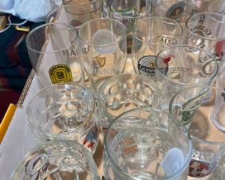 Huge selection of bar glasses.