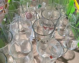 Huge selection of bar glasses.
