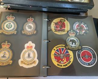 Assorted military pins, buttons, badges, stickers and more!