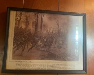 Framed print from magazine.